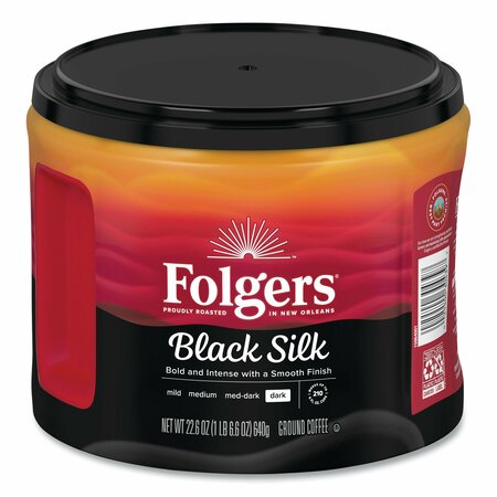 FOLGERS Coffee, Black Silk, 24.2 oz Canister, PK6 2550020540CT